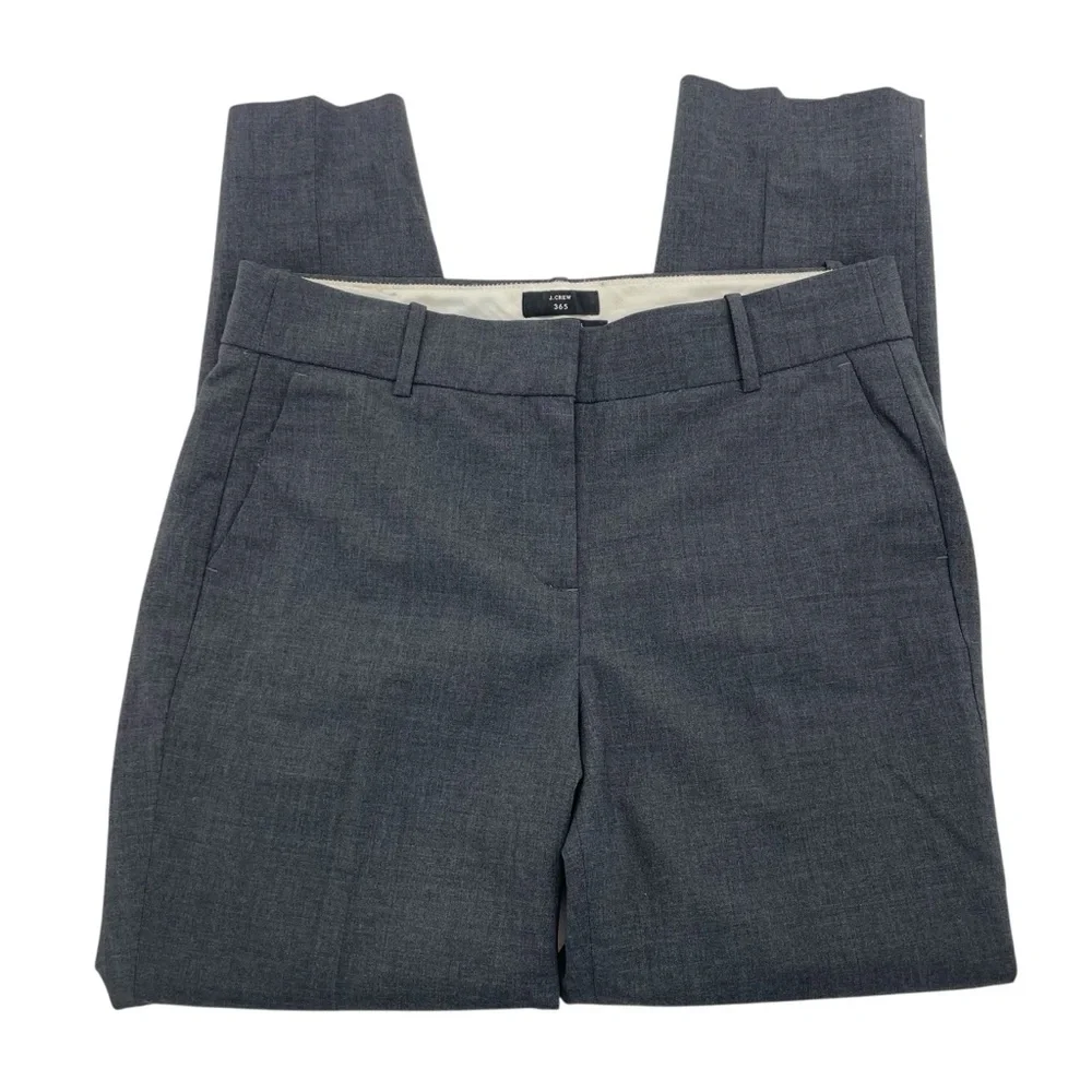 J. Crew Italian Wool Trouser Pant 10 Tall Gray